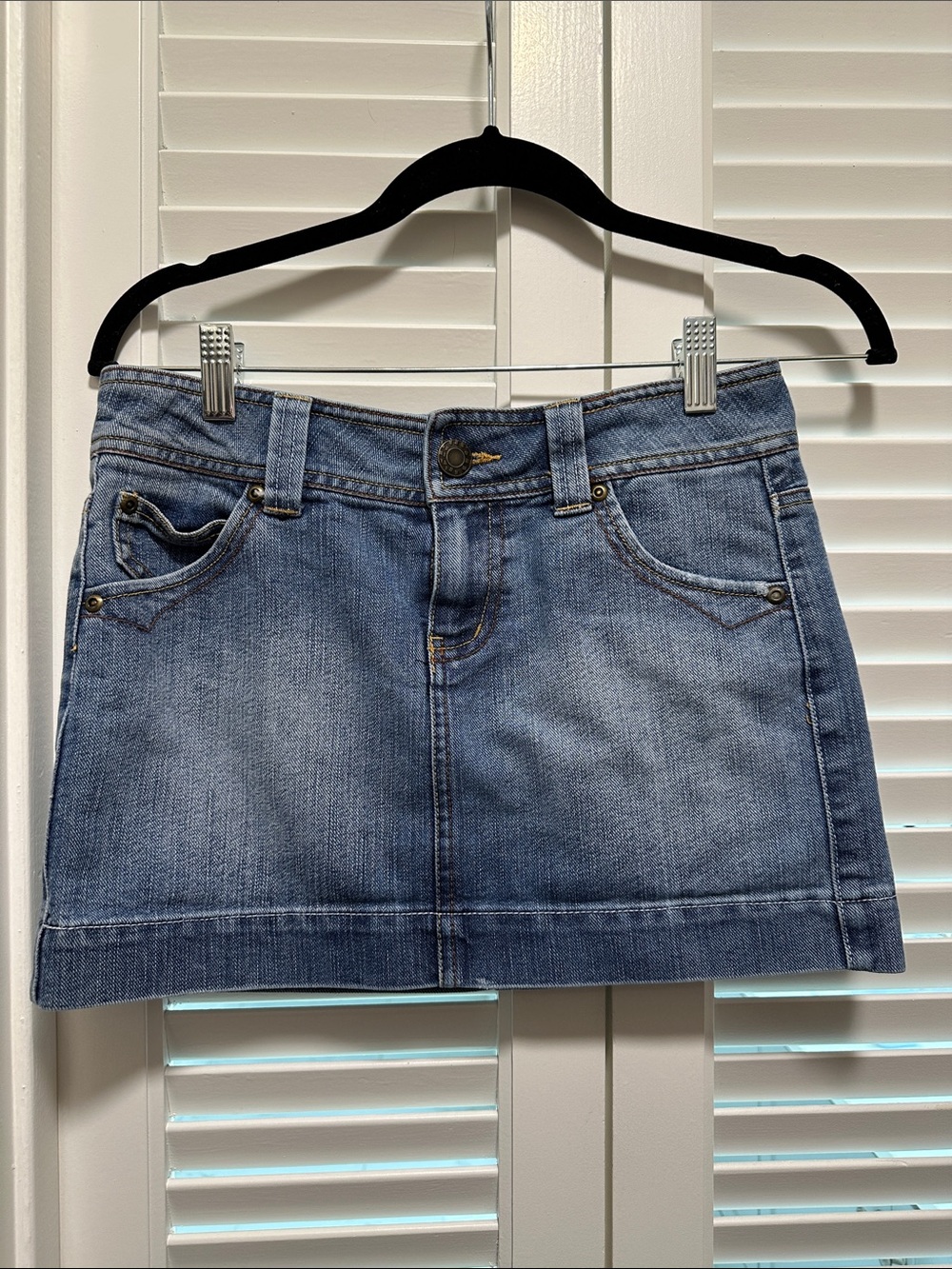 Women’s Denim Mini Skirt in Light Blue